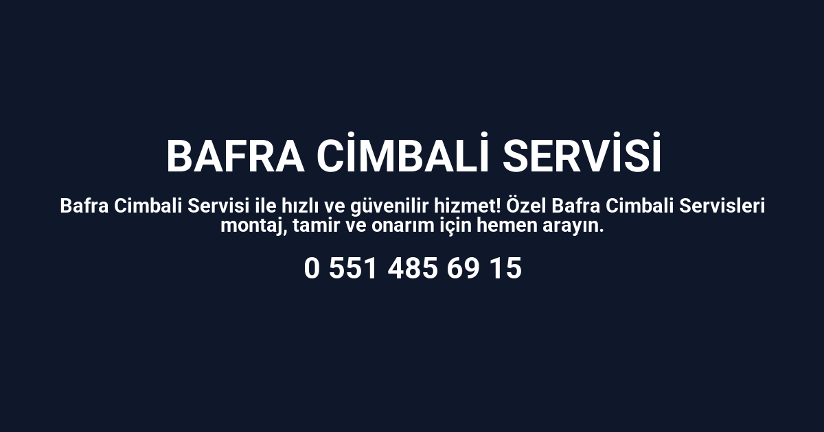 Bafra Cimbali Servisi